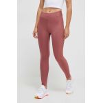 Reebok jambiere de yoga culoarea roz, neted