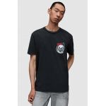 AllSaints tricou MG059Z STRAY SS CREW barbati, culoarea negru, cu imprimeu