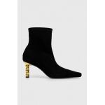Kat Maconie cizme din piele intoarsa Tess femei, culoarea negru, cu toc drept