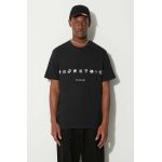 KSUBI tricou din bumbac culoarea negru, cu imprimeu