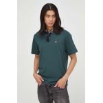 Levi's tricou din bumbac culoarea verde, neted