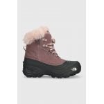 The North Face cizme de iarna pentru copii Y SHELLISTA V LACE WP culoarea violet