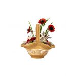 Aranjament, cos mijlociu din ceramica cu flori / EXT 10192 Engros