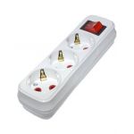 Cap prelungitor cu 3 prize, Horoz, cu intrerupator / EXT 200-300-302 Engros