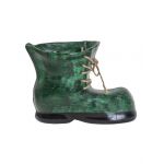 Decoratiune pentru gradina, din ceramica, bocanc mare cu suport pentru flori, inaltime 21cm, lungime 28cm / EXT 10218 Engros