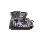 Decoratiune pentru gradina, din ceramica, bocanc mic cu suport pentru flori, inaltime 15cm, lungime 22cm / EXT 10205 Engros