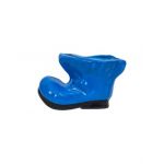 Decoratiune pentru gradina, din ceramica, bocanc mini cu suport pentru flori, inaltime 10cm, lungime 18cm / EXT 6210_albastru Engros