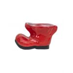 Decoratiune pentru gradina, din ceramica, bocanc mini cu suport pentru flori, inaltime 10cm, lungime 18cm / EXT 6210_rosu Engros