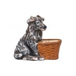 Decoratiune pentru gradina, din ceramica, catel cu suport pentru flori, inaltime 35cm, lungime 40cm / EXT 10219 Engros