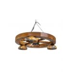 Lustra din lemn cu 3 castroane, diametru 40cm / EXT 10760 Engros