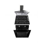 Pachet cuptor incorporabil (1857), capacitate 51L, electric, plita incorporabila email 0041, 60X50X15 cm, gaz butelie sau gaz natural, duze de schimb incluse, hota incorporabila decorativa inox, 63 cm (1925) / SET 30071 Engros