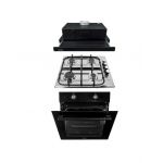 Pachet cuptor incorporabil (1857), capacitate 51L, electric, plita incorporabila inox (0027), 50 X 60 cm, gaz butelie sau gaz natural (duze de schimb incluse), aprindere electrica si hota 1 motor, putere 140W (1895), 60X50 cm / SET 30077 Engros
