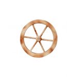Roata decorativa din lemn, diametru 47 cm, natur cu dungi maro / EXT 10229_3 Engros