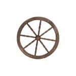Roata decorativa din lemn, diametru 59 cm, maro / EXT 10231 Engros