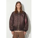 Alpha Industries geacă bomber cu două fețe MA-1 bărbați, culoarea maro, de tranziție 100101.696