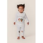 Konges Sløjd longsleeve din bumbac pentru copii culoarea alb, modelator