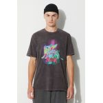 KSUBI tricou din bumbac culoarea negru, cu imprimeu
