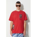 KSUBI tricou din bumbac culoarea roșu, cu imprimeu