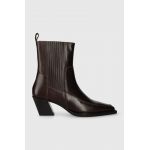 Vagabond Shoemakers cizme de piele ALINA femei, culoarea maro, cu toc drept, 5421.201.35