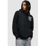 AllSaints hanorac de bumbac SABRERATTLER barbati, culoarea negru, cu glugă, cu imprimeu