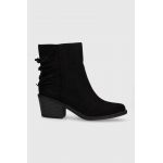 Answear Lab botine femei, culoarea negru, cu toc drept, izolat
