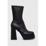 Buffalo botine May W Sock femei, culoarea negru, cu toc drept, 1220030