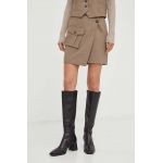 Herskind fusta culoarea verde, mini, drept