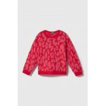 United Colors of Benetton pulover pentru copii din amestec de lana culoarea roz, light