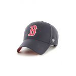 47brand șapcă de baseball din bumbac MLB Boston Red Sox culoarea albastru marin, cu imprimeu