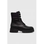 HUGO bocanci de piele Kris femei, culoarea negru, cu platforma, izolare usoara, 50504680