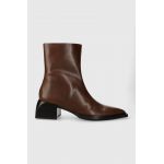 Vagabond Shoemakers cizme de piele VIVIAN femei, culoarea maro, cu toc drept, 5453.001.19