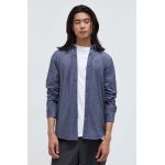 Abercrombie & Fitch camasa barbati, culoarea albastru marin, cu guler button-down, regular