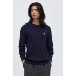Abercrombie & Fitch pulover din amestec de lana barbati, culoarea albastru marin, light