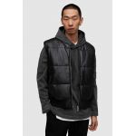 AllSaints vesta ML007Y NARO PUFFER JACKET barbati, culoarea negru, de tranzitie