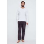 BOSS pijama barbati, culoarea alb, modelator