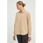Levi's camasa din velur culoarea bej, cu guler clasic, regular