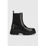 Marc O'Polo ghete chelsea de piele femei, culoarea negru, cu platforma, 30918075001100 MM2M3020