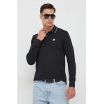 North Sails longsleeve din bumbac culoarea negru, neted