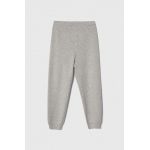 United Colors of Benetton pantaloni de trening pentru copii culoarea gri, neted