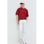 Karl Kani tricou din bumbac barbati, culoarea rosu, modelator