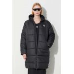 adidas Originals geacă femei, culoarea negru, de iarnă