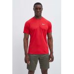 Nike tricou de antrenament culoarea rosu, neted
