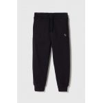 Abercrombie & Fitch pantaloni de trening pentru copii culoarea negru, melanj