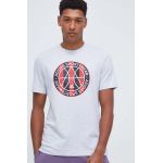adidas tricou din bumbac barbati, culoarea gri, cu imprimeu