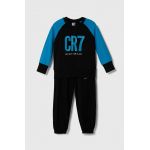 CR7 Cristiano Ronaldo pijamale de bumbac pentru copii culoarea negru, modelator