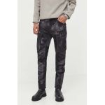 G-Star Raw pantaloni de bumbac culoarea gri, mulata