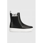 MICHAEL Michael Kors ghete chelsea de piele Emmett femei, culoarea negru, cu toc plat, 43H3EMFE5L
