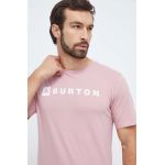 Burton tricou din bumbac barbati, culoarea roz, cu imprimeu