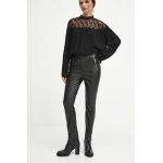 Medicine colanti femei, culoarea negru, neted