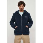 Barbour bluza barbati, culoarea albastru marin, cu glugă, neted